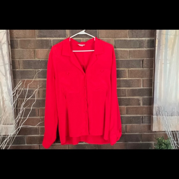 Christian Dior long Sleeve Red Blouse - Picture 1 of 4